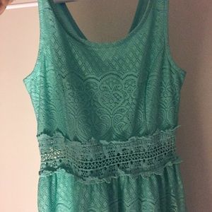 Mint Colored Lace Dress